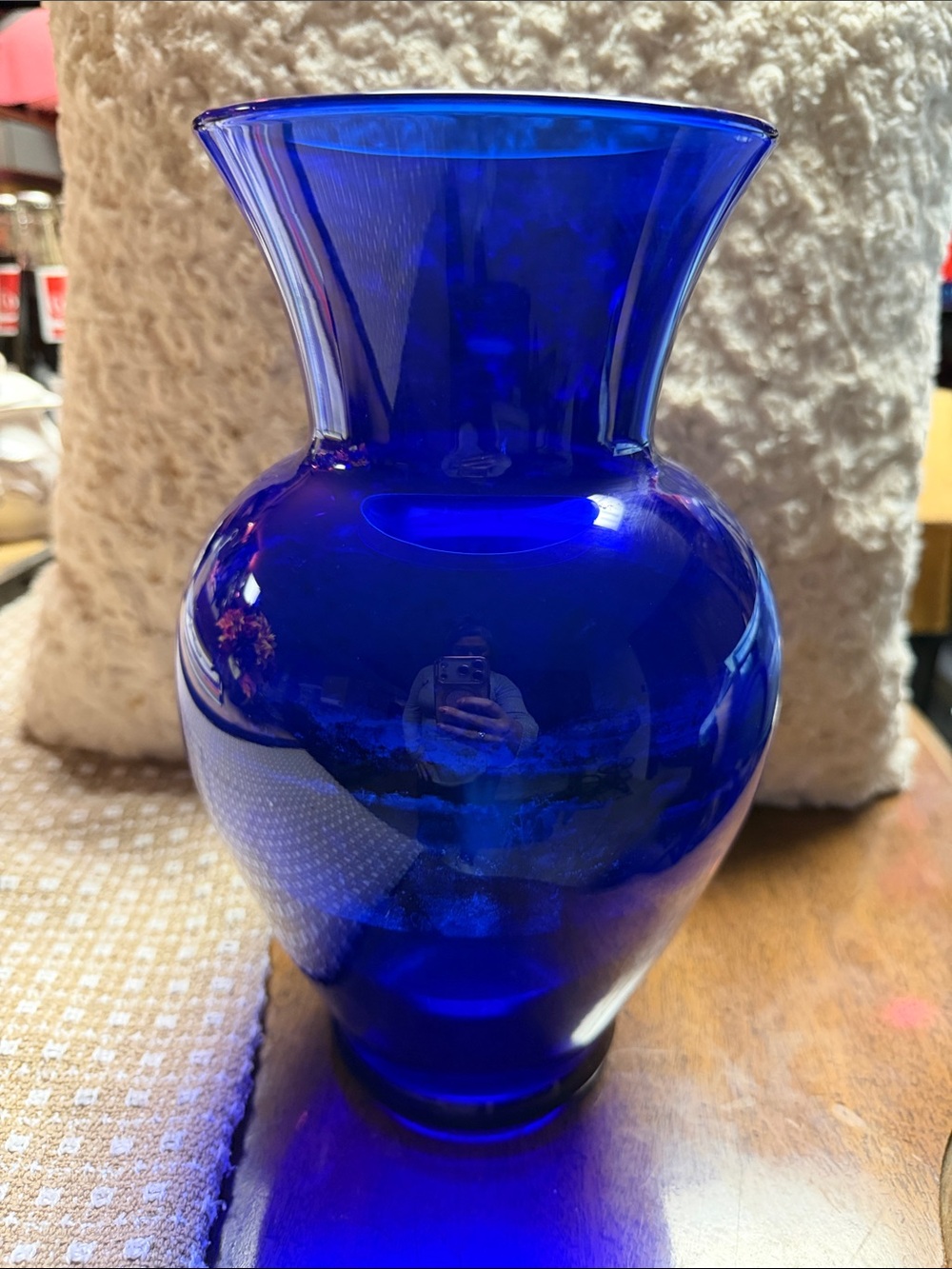 Cobalt Blue Glass Vase - Home Accents